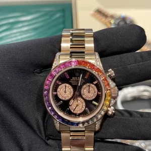 ROLEX DAYTONA RAINBOW 116505RBOW VÀNG KHỐI 18K KIM CƯƠNG THIÊN NHIÊN