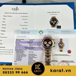 Rolex daytona rainbow bọc vàng 18k rep 11