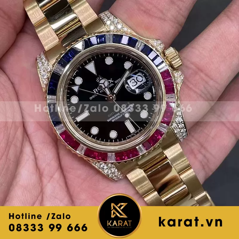 Rolex GMT master II 116758SARU vàng 18k