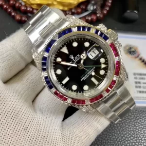 Rolex GMT-Master II 116759 Chế Tác Vàng Trắng 18k Ruby Thiên Nhiên