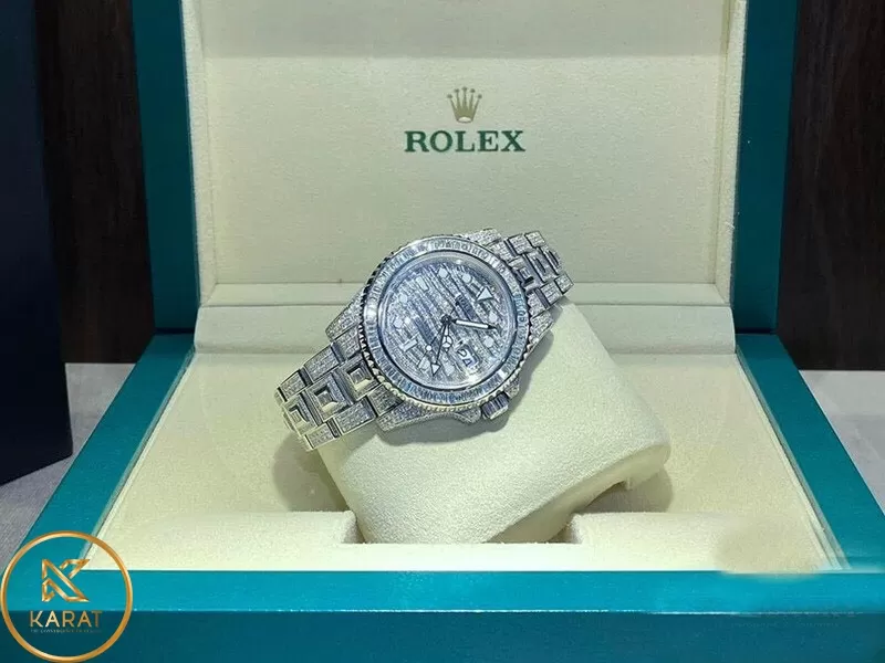 ROLEX GMT MASTER II CUSTOM VÀNG TRẮNG 18K FULL DIAMONDS