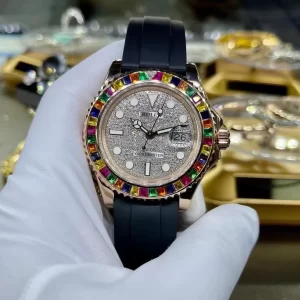 ROLEX YACHT MASTER 116695  CHẾ TÁC DIAMONDS VÀNG KHỐI 18K