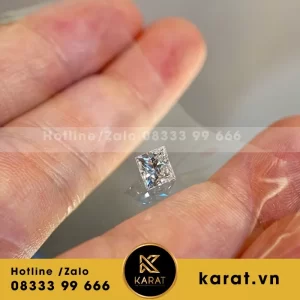 Viên Kim Cương Nhân Tạo Princess Cut 1.5ct