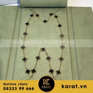 Vintage alhambra long necklace ,20 motifs