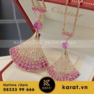 Vòng cổ BVL divas dream au750 kim cương thiên nhiên