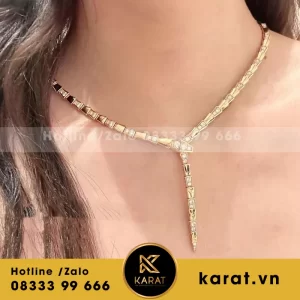 Vòng cổ BVL serpenti vàng trắng