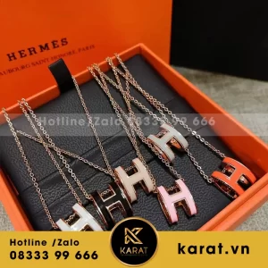 Vòng cổ hermes vàng hồng nhập HK