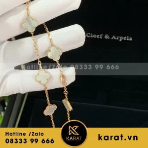 Vòng Cổ Nữ Vca Vàng Hồng 18K