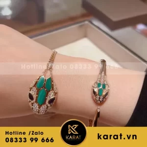 Vòng tay Bvlgari serpenti rose gold diamond