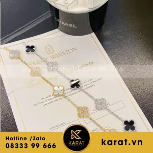 Vòng tay van cleef vàng 18k