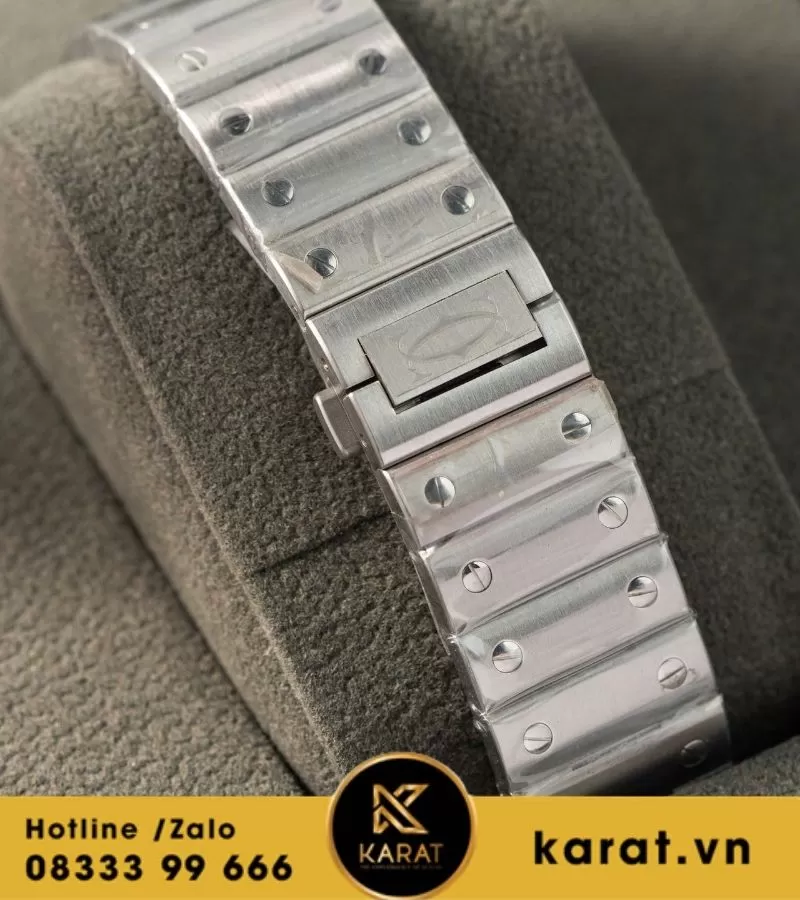 Đồng hồ Cartier Santos de cartier Size 39.8mm full moissanite - Ảnh 12