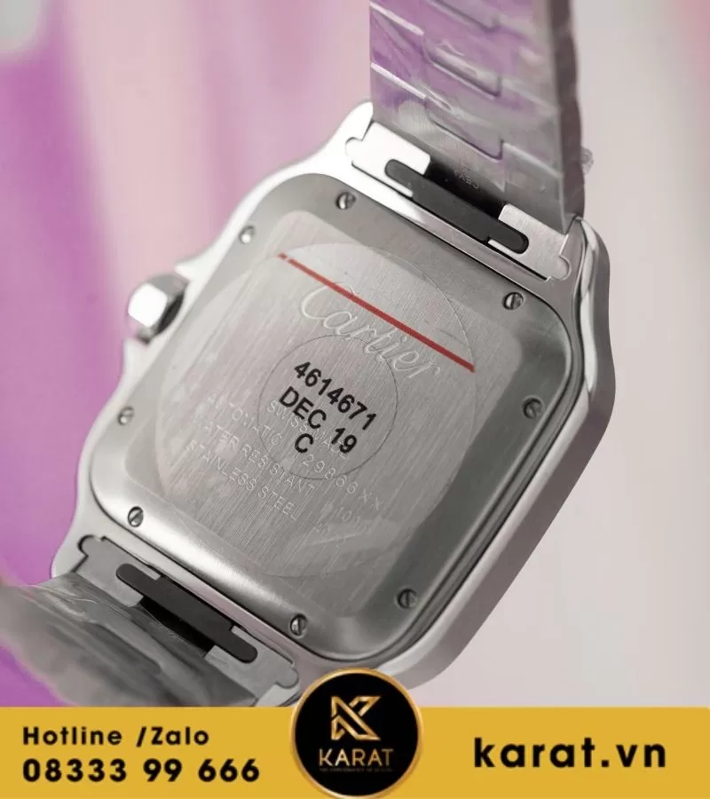 Đồng hồ Cartier Santos de cartier Size 39.8mm full moissanite - Ảnh 11