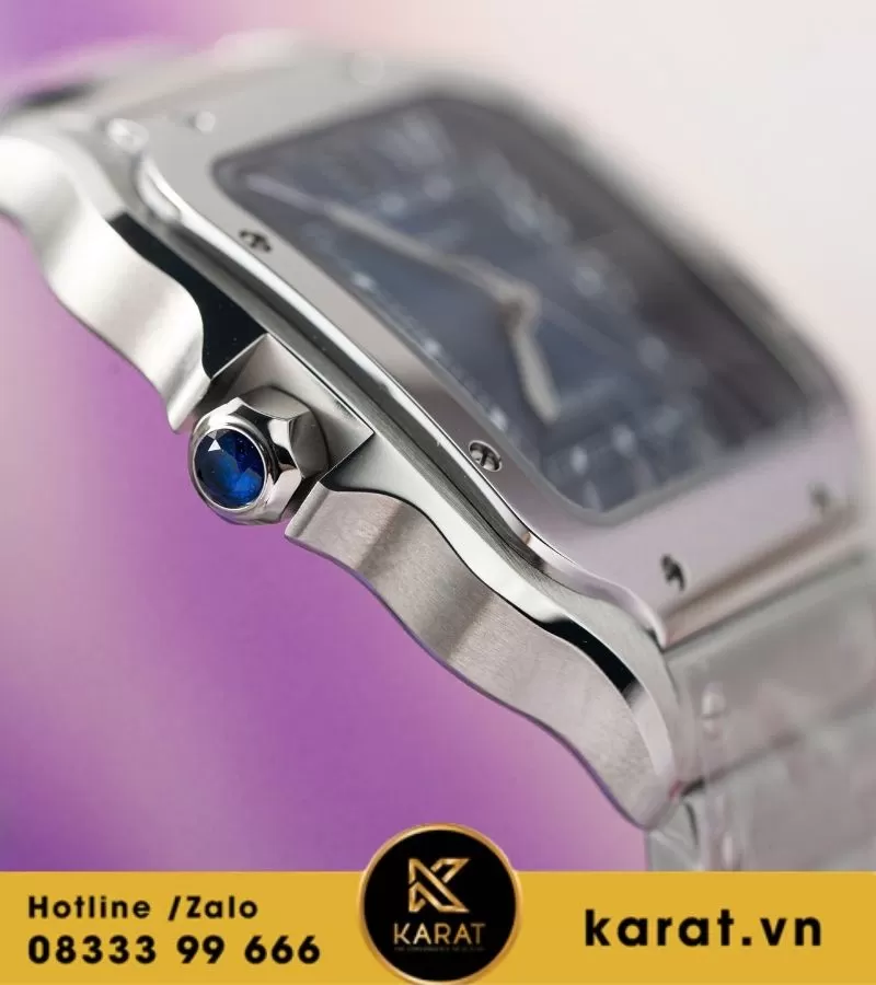 Đồng hồ Cartier Santos de cartier blue dial rep 1:1 - Ảnh 7