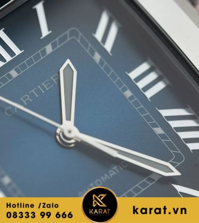 Đồng hồ Cartier Santos de cartier blue dial rep 1:1 - Ảnh 6