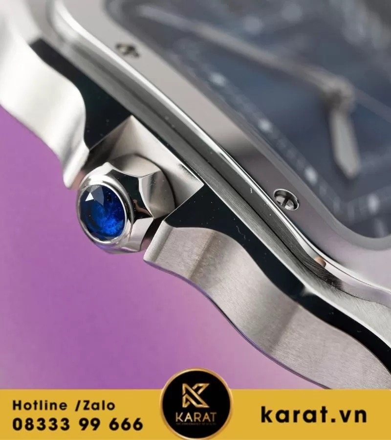 Đồng hồ Cartier Santos de cartier blue dial rep 1:1 - Ảnh 3