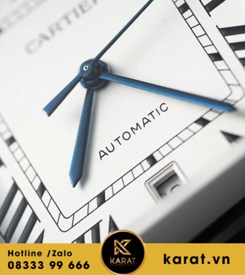 Đồng hồ Cartier Santos de cartier mặt trắng fake 11 - Ảnh 7
