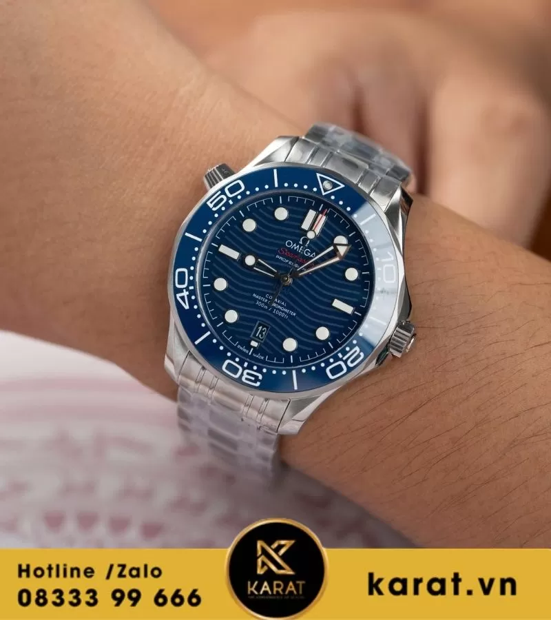 Omega Seamaster Diver 300m Blue dial replica - Ảnh 13