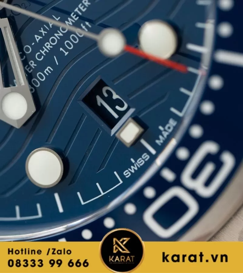 Omega Seamaster Diver 300m Blue dial replica - Ảnh 5