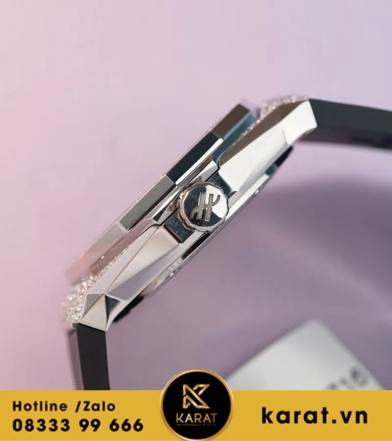 Đồng hồ Hublot Orlinski 39mm Titan full moissanite máy sw300 - Ảnh 9