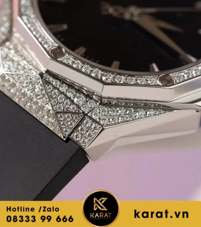 Đồng hồ Hublot Orlinski 39mm Titan full moissanite máy sw300 - Ảnh 8
