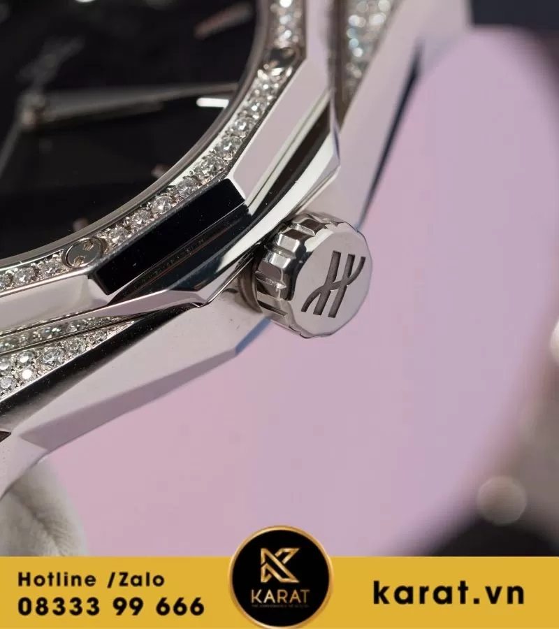 Đồng hồ Hublot Orlinski 39mm Titan full moissanite máy sw300 - Ảnh 7