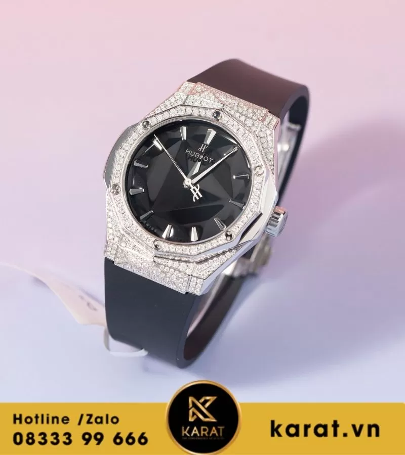 Đồng hồ Hublot Orlinski 39mm Titan full moissanite máy sw300 - Ảnh 4