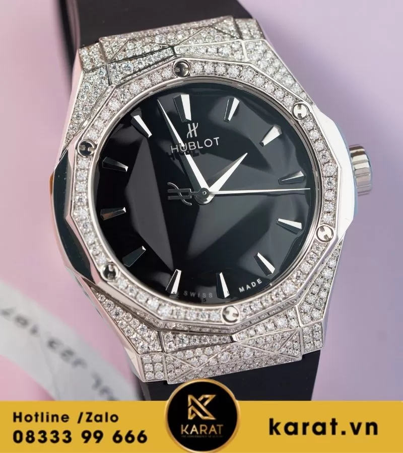 Đồng hồ Hublot Orlinski 39mm Titan full moissanite máy sw300 - Ảnh 3