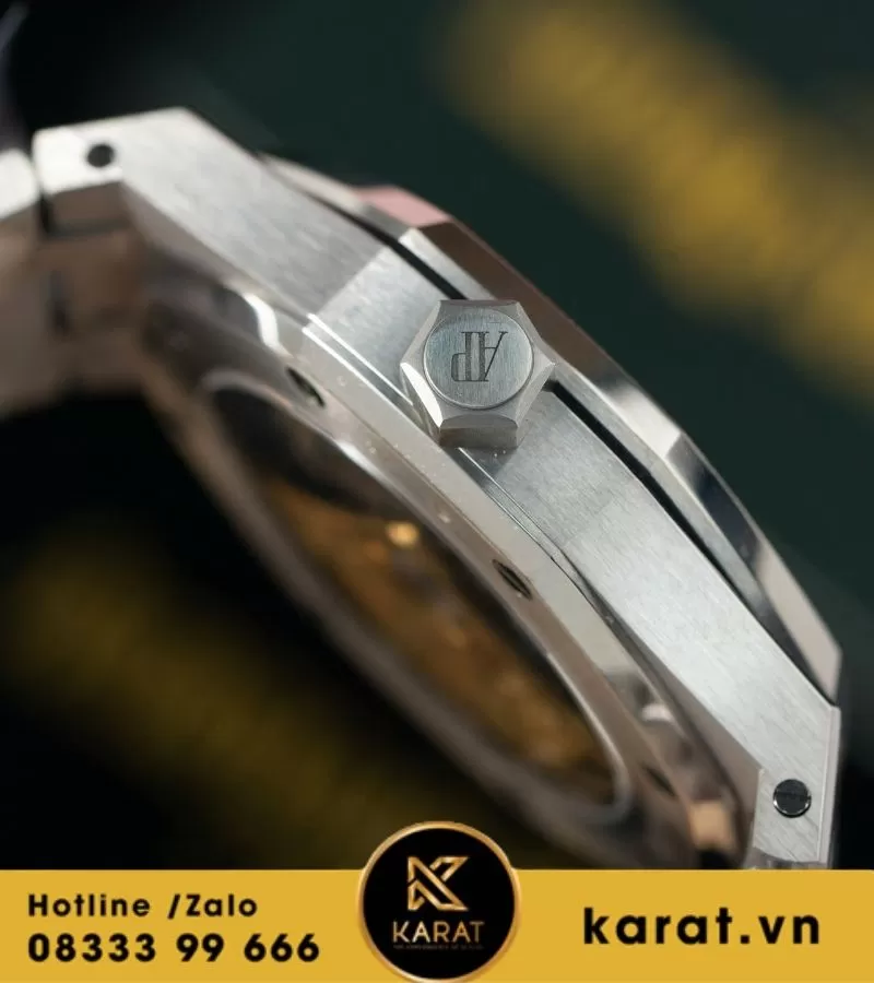 Audemars Piguet 15454 Fosted gold mặt số đen trải tia 37mm - Ảnh 15