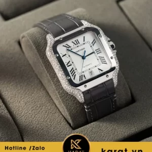 Đồng hồ Cartier Santos de cartier Size 39.8mm độ moissanite