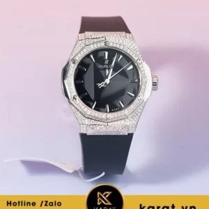 Đồng hồ Hublot Orlinski 39mm Titan full moissanite máy sw300