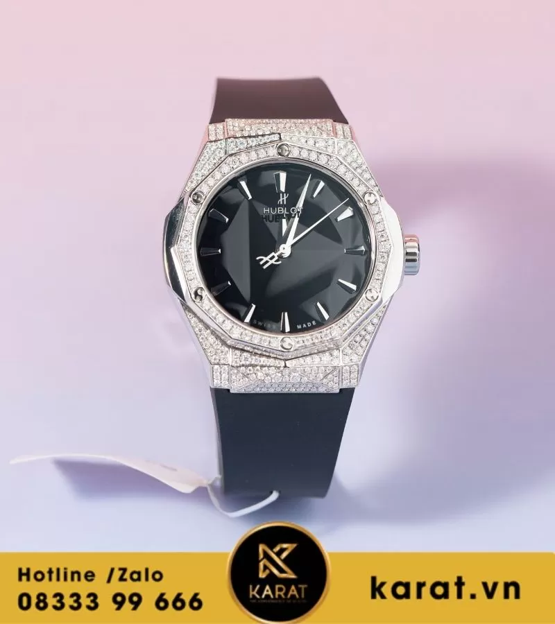 Đồng hồ Hublot Orlinski 39mm Titan full moissanite máy sw300