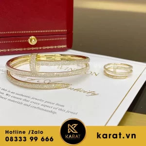 Juste un clou bracelet and ring cartier yellow gold